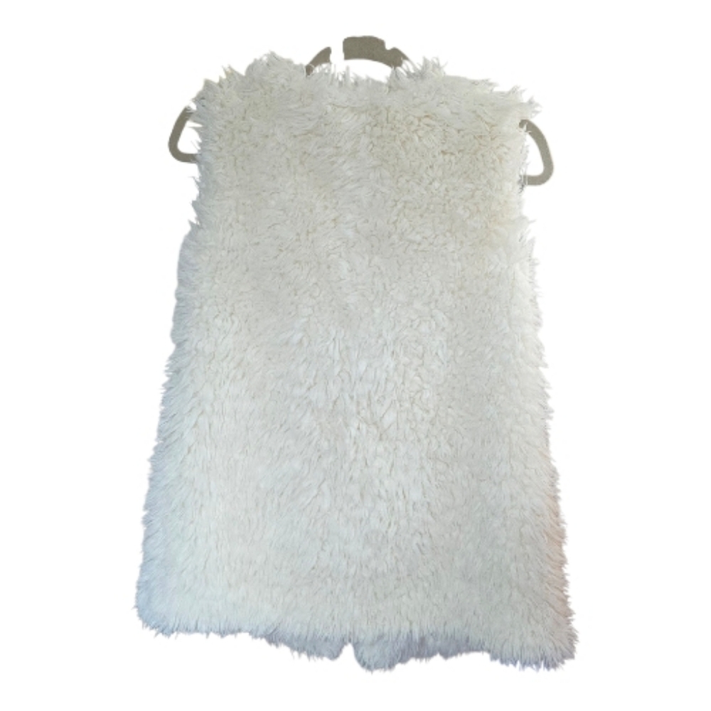 Fluffy White Vest - Picture 2 of 5